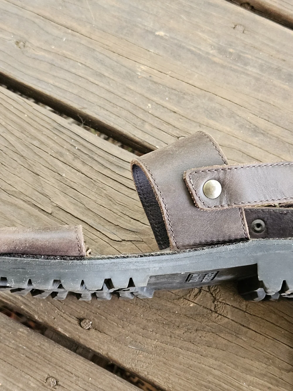 Tommy Hilfiger Men's Brown Leather Strap Vintage Sandals Size 11